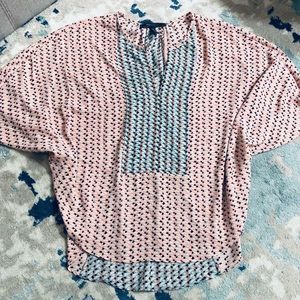 BCBG Maxazria Geometric Print Top